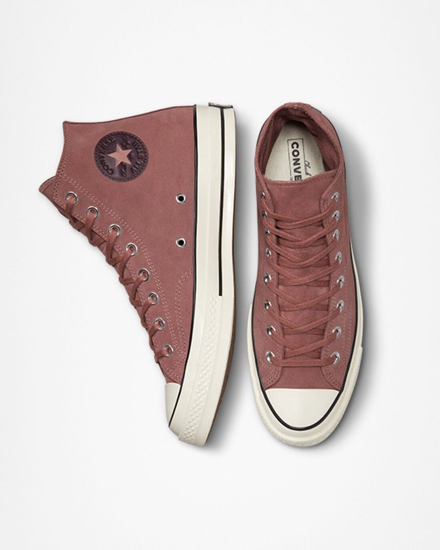 Tenisi Inalti Barbati Converse Chuck 70 Piele Intoarsa Visinii Negrii | RO DEXFL083